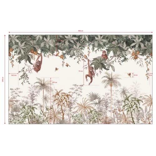 Lilipinso Stickers Et Papiers-peint Enfant Papier Peint Décor "Gunung Palung" En Papier Marron 4m X 2,48m – Image 5