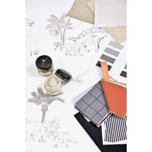 Lilipinso Stickers Et Papiers-peint Enfant Papier Peint Dinosaures En Papier Gris 50cm X 10m – Image 6