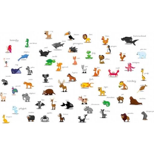 Artgeist Stickers Et Papiers-peint Enfant Papier Peint Enfant Animaux Pour Kids Blanc Et Multicolore – Image 2