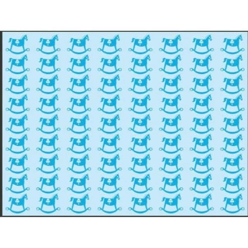 Artgeist Stickers Et Papiers-peint Enfant Papier Peint Enfant Cheval à Bascule Motif Bleu 300x230 – Image 2