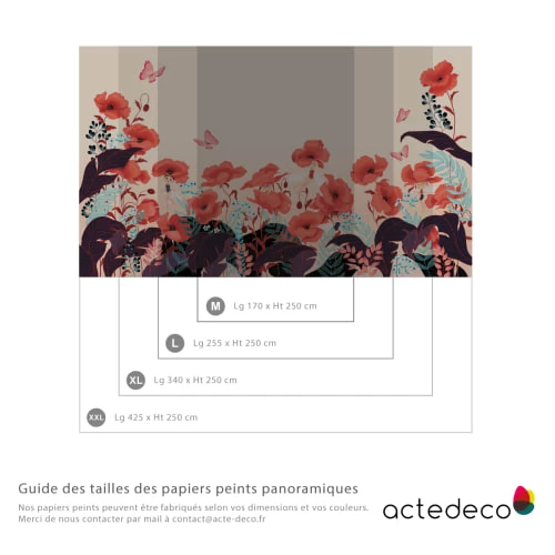 Acte Deco Stickers Et Papiers-peint Enfant Papier Peint Enfant Coquelicots Et Fées - 250x340 – Image 3