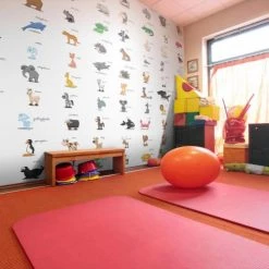 Artgeist Stickers Et Papiers-peint Enfant Papier Peint Enfant Learning By Playing Animals Multicolore 300x230