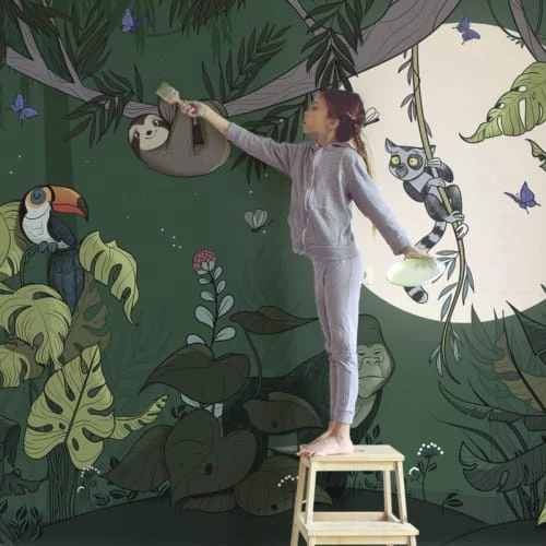 Acte Deco Stickers Et Papiers-peint Enfant Papier Peint Enfant Panoramique Enfant Jungle Couleurs - 250x170 – Image 5