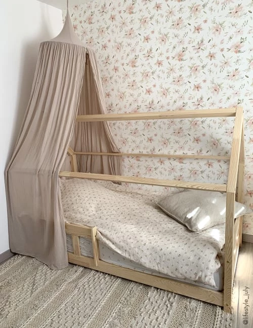 Lilipinso Stickers Et Papiers-peint Enfant Papier Peint Fleurs En Papier Rose 50cm X 10m – Image 4