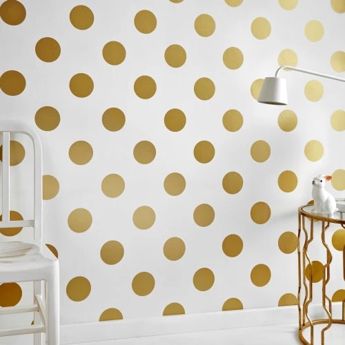 Superfresco Easy Stickers Et Papiers-peint Enfant Papier Peint Intissé Pois Or 1005x52cm