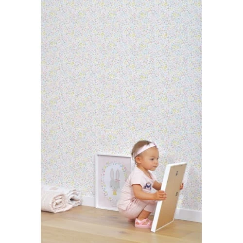 Lilipinso Stickers Et Papiers-peint Enfant Papier Peint Liberty En Papier Rose 50cm X 10m – Image 4