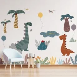 99Déco Stickers Et Papiers-peint Enfant Papier Peint Panoramique Enfant Dinosaures 336x270cm
