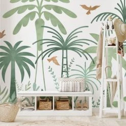 99Déco Stickers Et Papiers-peint Enfant Papier Peint Panoramique Enfant Végétal 336x270cm