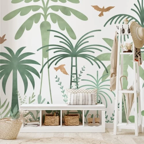 99Déco Stickers Et Papiers-peint Enfant Papier Peint Panoramique Enfant Végétal 336x270cm