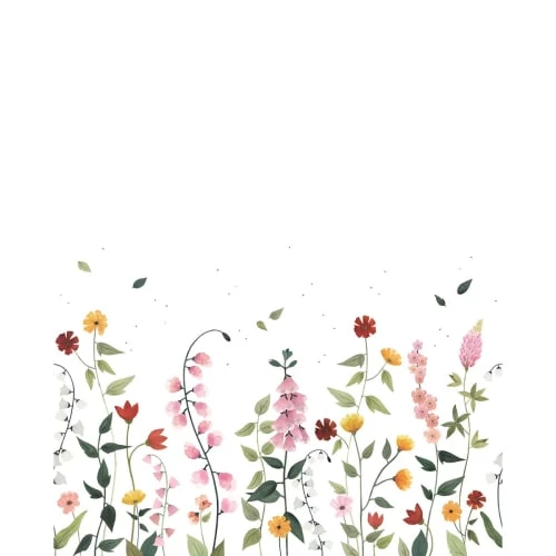 Lilipinso Stickers Et Papiers-peint Enfant Papier Peint Panoramique Fleurs En Papier Multicolore 2m X 2,48m – Image 2