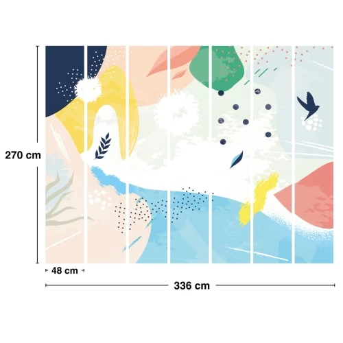 99Déco Stickers Et Papiers-peint Enfant Papier Peint Panoramique Graphique Multicolore 336x270cm – Image 4