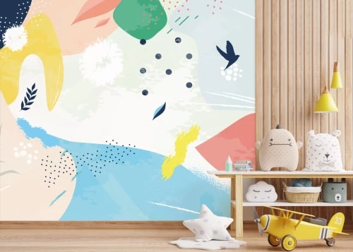 99Déco Stickers Et Papiers-peint Enfant Papier Peint Panoramique Graphique Multicolore 336x270cm