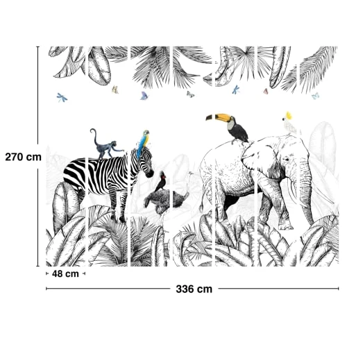 99Déco Stickers Et Papiers-peint Enfant Papier Peint Panoramique Intissé 336x270cm – Image 4