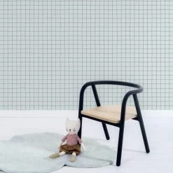 Lilipinso Stickers Et Papiers-peint Enfant Papier Peint Quadrillage En Papier Bleu Turquoise 50cm X 10m