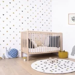 Lilipinso Stickers Et Papiers-peint Enfant Papier Peint Triangles En Papier Marron 50cm X 10m