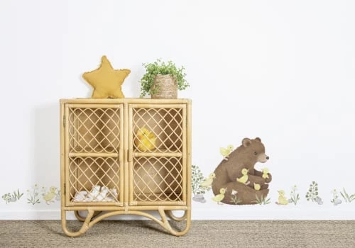 Lilipinso Stickers Et Papiers-peint Enfant Planche De Stickers Décor Ours Brun Multicolore – Image 2