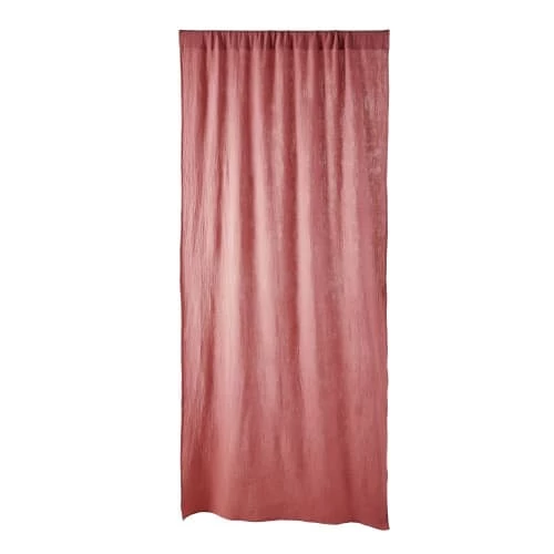 Maisons Du Monde Rideaux Enfant Rideau à Galon Fronceur En Coton Framboise à L'unité 110x250