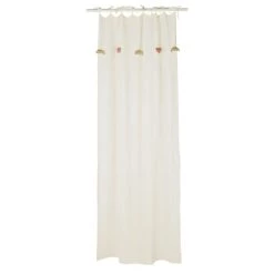 Maisons Du Monde Rideaux Enfant Rideau à L'unité En Gaze De Coton Avec éléments En Volumes 110x250
