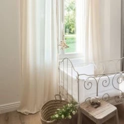 Cocoeko Rideaux Enfant Rideau à Nouettes écru (130x 260cm)