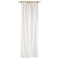 Maisons Du Monde Rideaux Enfant Rideau à Nouettes En Coton Blanc à Pois Dorés à L'unité 102x250