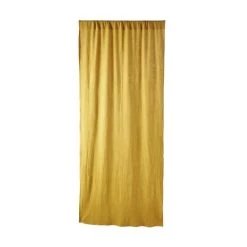 Maisons Du Monde Rideaux Enfant Rideau à Passants En Coton Jaune Moutarde à L'unité 110x250