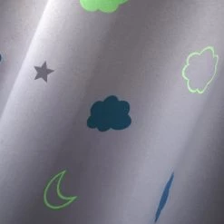 Home Maison Rideaux Enfant Rideau Enfant Occultant Phosphorescents Gris 260x140