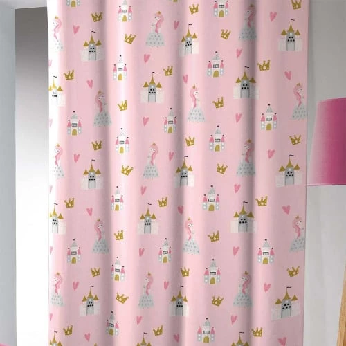 Douceur D'Intérieur Rideaux Enfant Rideau Microfibre Rose 140x240cm – Image 2