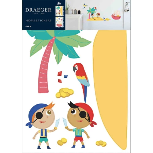 Draeger Paris Stickers Et Papiers-peint Enfant Sticker Mural Ile Aux Pirates – Image 6