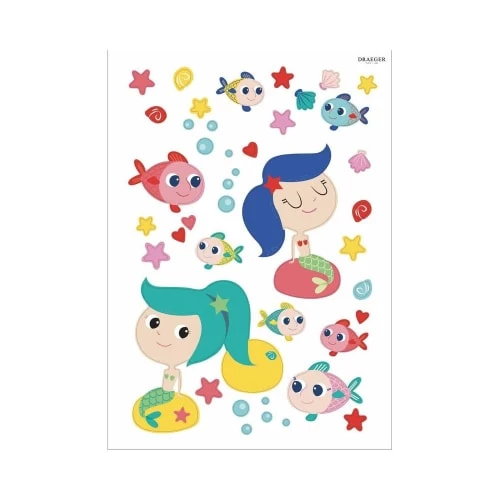 Draeger Paris Stickers Et Papiers-peint Enfant Sticker Mural Sirènes Et Poissons – Image 2