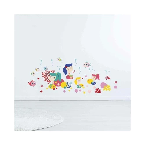 Draeger Paris Stickers Et Papiers-peint Enfant Sticker Mural Sirènes Et Poissons – Image 3