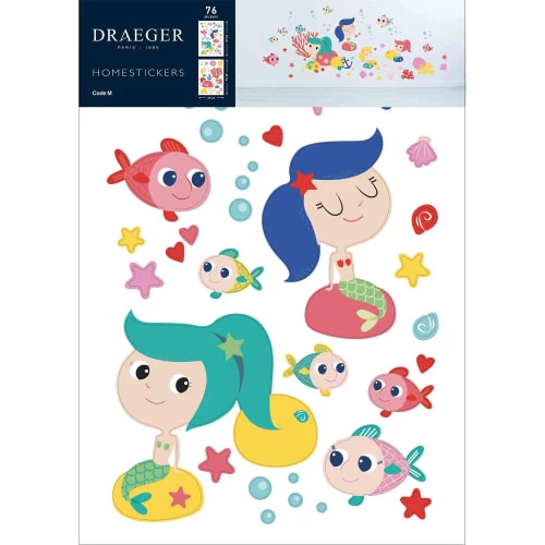 Draeger Paris Stickers Et Papiers-peint Enfant Sticker Mural Sirènes Et Poissons – Image 5