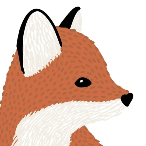 Lilipinso Stickers Et Papiers-peint Enfant Sticker Xl Renard En Vinyle Mat Orange 38x60 Cm – Image 2