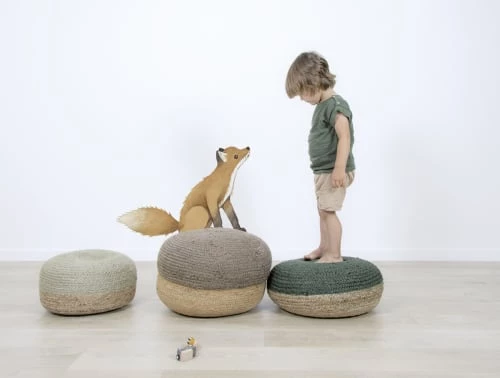 Lilipinso Stickers Et Papiers-peint Enfant Sticker Xl Renard Vintage En Vinyle Mat Marron 43.5x45 Cm – Image 2