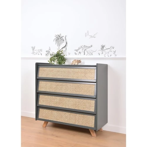 Lilipinso Stickers Et Papiers-peint Enfant Stickers Dinosaures En Vinyle Mat Gris – Image 2