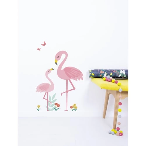 Lilipinso Stickers Et Papiers-peint Enfant Stickers Flamant Rose En Vinyle Mat Rose 34x60 Cm – Image 3