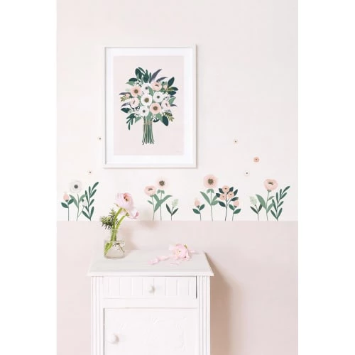 Lilipinso Stickers Et Papiers-peint Enfant Stickers Fleurs En Vinyle Mat Rose – Image 3