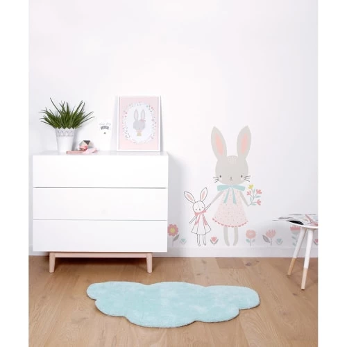 Lilipinso Stickers Et Papiers-peint Enfant Stickers Lapin En Vinyle Mat Rose 58x90 Cm – Image 2
