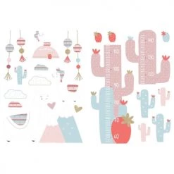 Sauthon Stickers Et Papiers-peint Enfant Stickers Muraux 50x70cm En Adhésif Rose