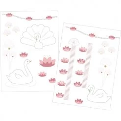 Sauthon Stickers Et Papiers-peint Enfant Stickers Muraux 70x50cm En Adhésif Rose