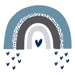 Decochic Stickers Et Papiers-peint Enfant Stickers Mureaux En Vinyle Arc En Ciel Bleu Et Gris