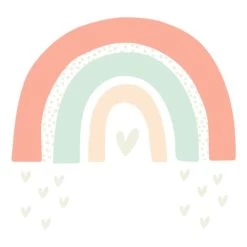 Decochic Stickers Et Papiers-peint Enfant Stickers Mureaux En Vinyle Arc En Ciel Pêche Et Vert