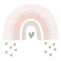 Decochic Stickers Et Papiers-peint Enfant Stickers Mureaux En Vinyle Arc En Ciel Rose Et Gris Tourterelle