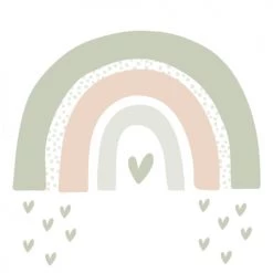 Decochic Stickers Et Papiers-peint Enfant Stickers Mureaux En Vinyle Arc En Ciel Vert Et Beige