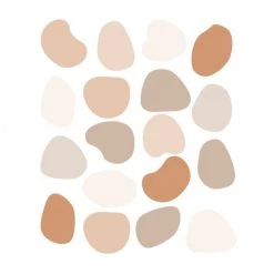 Decochic Stickers Et Papiers-peint Enfant Stickers Mureaux En Vinyle Cailloux Marron Et Beige