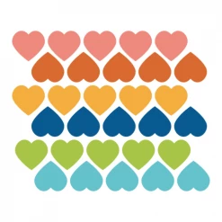Decochic Stickers Et Papiers-peint Enfant Stickers Mureaux En Vinyle Coeurs Multicolor
