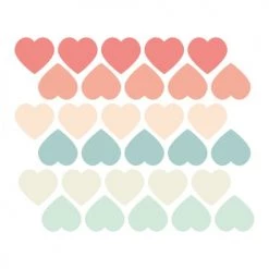 Decochic Stickers Et Papiers-peint Enfant Stickers Mureaux En Vinyle Coeurs Pêche Et Vert
