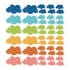 Decochic Stickers Et Papiers-peint Enfant Stickers Mureaux En Vinyle Nuages Multicolor