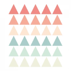 Decochic Stickers Et Papiers-peint Enfant Stickers Mureaux En Vinyle Triangles Pêche Et Vert