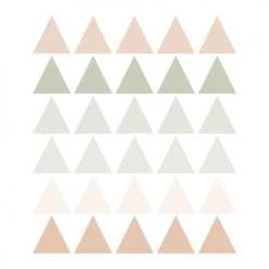 Decochic Stickers Et Papiers-peint Enfant Stickers Mureaux En Vinyle Triangles Vert Et Beige