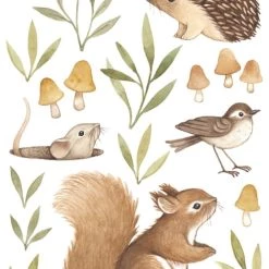 Lilipinso Stickers Et Papiers-peint Enfant Stickers Oh Deer Animaux De La Forêt (29,7 X 42 Cm)